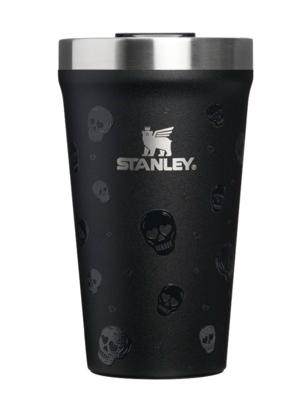 Stanley Black Halloween Skull Glow in the Dark Tumbler